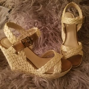 Straw Wedge Heels